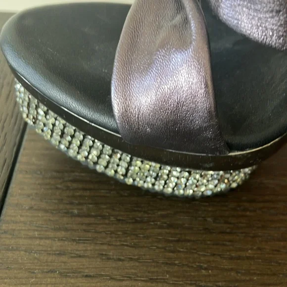 Tony Keuylian Retro hot LA Glam Heels Retro Trendy Bling Platform Sz 6 narrow - Picture 6 of 17